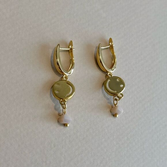 Smiley face Earrings R844 - Picture 1 of 4